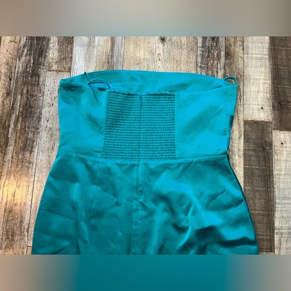 J. Crew NWT Collection Tie-strap Midi Dress In Textured Satin Green Size 10 - Picture 6 of 6